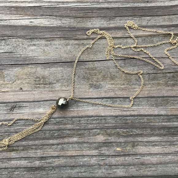 Nordstrom Rack Necklaces gold Tone faceted bead - Picture 9 of 9